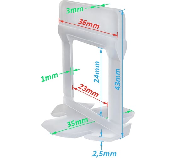 Клипс PRO LONG (250 шт; 1 мм) KAROFIT TM211710-250