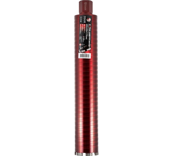 Коронка алмазная Diam САСС Extra Line Titan HIT 82x450 мм, 4 сегмента, 1 1/4 UNC, армированный бетон 313037 1
