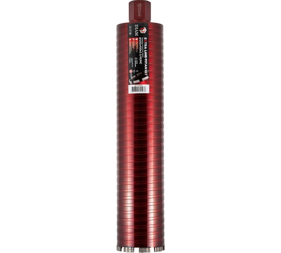 Коронка алмазная Diam САСС Extra Line Titan HIT 102x450 мм, 5 сегментов, 1 1/4 UNC, армированный бетон 313038 1