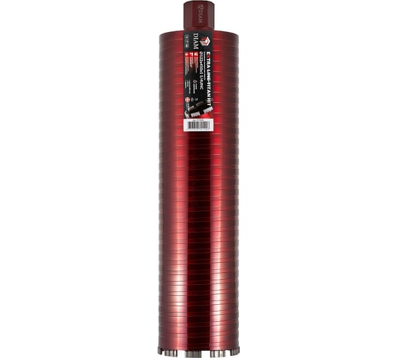 Коронка алмазная Diam САСС Extra Line Titan HIT 122x450 мм, 6 сегментов, 1 1/4 UNC, армированный бетон 313040 1