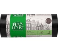 Мешки для мусора ПВД 160 л 10шт, Lux, мкм 50, EUROHOUSE 13158