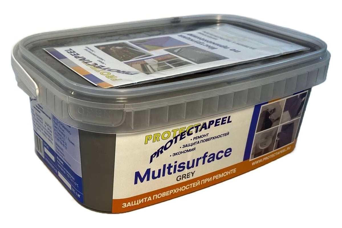 Защитное полимерное покрытие Protectapeel Multisurface GREY 1 кг ...