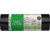 Мешки для мусора (10 шт; 120 л; 10,5 мкм; 68х109,5 см; ПНД) EUROHOUSE 3624