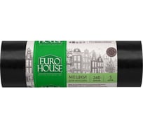 Мешки для мусора (5 шт; 240 л; 33 мкм; 90х140 см; ПВД) EUROHOUSE 5124