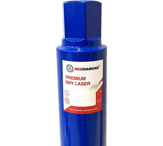 Алмазная коронка REDDIAMOND Premium Dry Laser 82х450 мм, 24х3.5х10 мм, 7 сегментов, 1 1/4 1146016