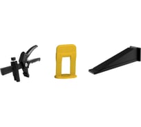 Система выравнивания плитки набор М (зажим 1 мм 1000 шт; клин 300 шт) TLS-Profi TLSM12020