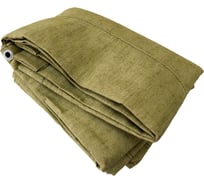 Тент (полог) брезентовый ЯрПолог ОП 6x8 м, с люверсами, цвет Хаки brezOP_6x8_krepl_400gr