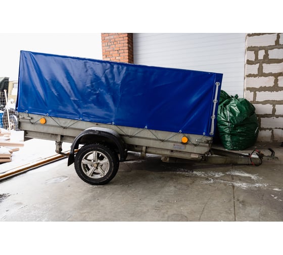 Тент (полог) ЯрПолог ПВХ 650, 6x8 м, с люверсами , цвет синий pvh_6x8_krepl_650gr