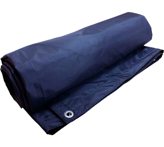 Тент (полог) ЯрПолог оксфорд 600PU 5x10м, с люверсами, цвет синий oxf_5x10_krepl