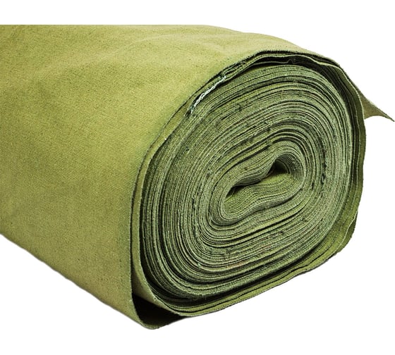 Брезент HIMPT 11293 СКПВ (пл.440 г/кв.м, шир.~90 см, дл.50 м) светопрочная водоупорно-биостойкая пропитка, необработанный край 00-00005984 1