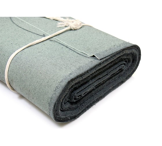 Брезент HIMPT 11293 ОП (пл.480 г/кв.м, шир.~90 см, дл.50 м) огнеупорная пропитка, необработанный край 00-00005983 1