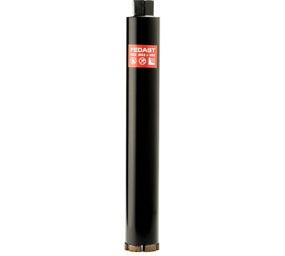 Коронка алмазная для сухого сверления Fedast (63x450 мм, M22) FDDCD63450