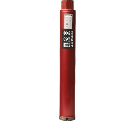 Коронка алмазная для мокрого сверления Fedast (51х370 мм, M22) FDDCW51370
