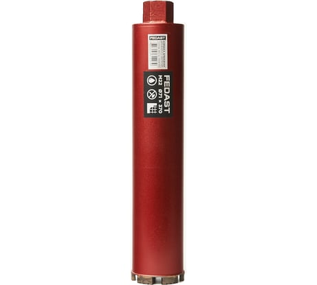 Коронка алмазная для мокрого сверления Fedast (71х370 мм, M22) FDDCW71370