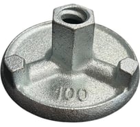 Гайка 100-я трехрожковая оцинкованная ООО "РУСИНСТРУМЕНТЫ" упаковка 50 шт. G100R350
