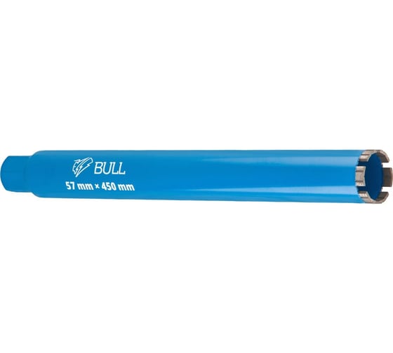 Коронка алмазная BULL d 57мм железобетон , L450мм, 1 1/4, микроудар, сухое сверление ЦИ-2135320704