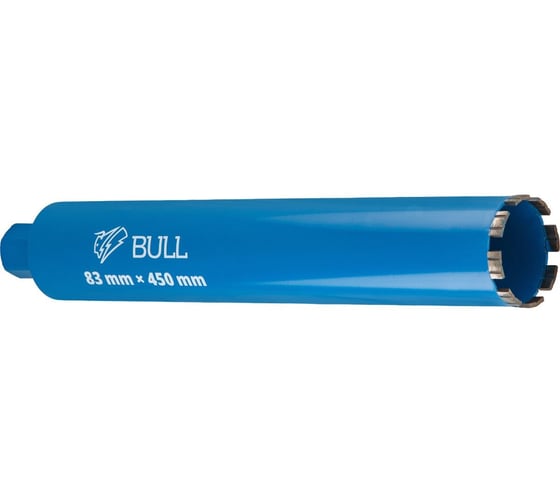 Коронка алмазная BULL d 83мм железобетон , L450мм, 1 1/4, микроудар, сухое сверление ЦИ-1279444439