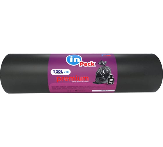 Мешок для мусора Premium (10 шт; 70x110 см; 120 л) InPack 4B12041011
