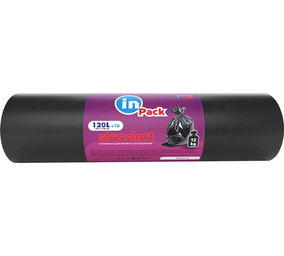 Мешок для мусора Standart (10 шт; 70x110 см; 120 л) InPack 4B12021011 1
