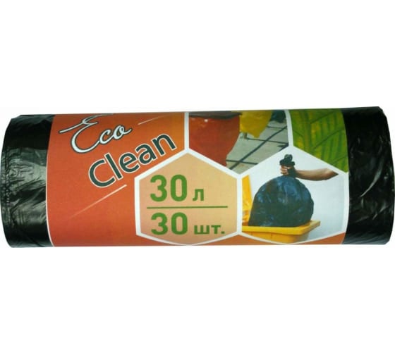 Мешки для мусора Ecoclean (30 л; 30 шт; ПНД; 48х55 см; 6 мкм) Концепция Быта 01664 1
