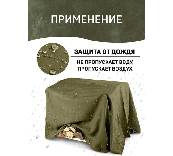Полог брезентовый ПВ 4х6 - 11155 Rendell 00-00002569