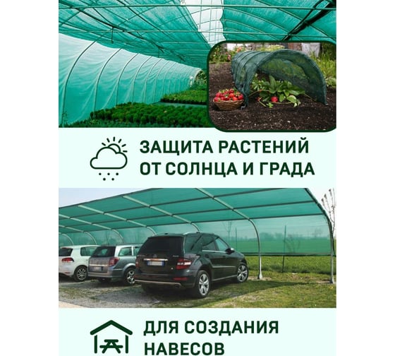 Сетка для укрытия фасадов 3х50/100 г/м2 темно - зеленая Rendell 00-00000972