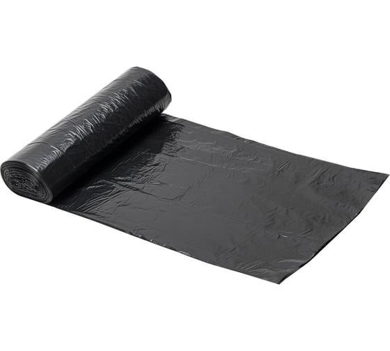 Мешки черные в рулоне для мусора эконом ПЛЮС 10 шт, 90x120 см, 160 л, 23 мкм, ПВД ЛЮБАША 607681