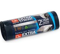 Пакеты для мусора EXTRA STRONG 240 л, 5 шт в рулоне GRIFON 101-078