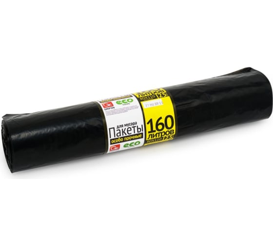 Мешки для мусора 160 л, 25 шт в рулоне GRIFON 101-030