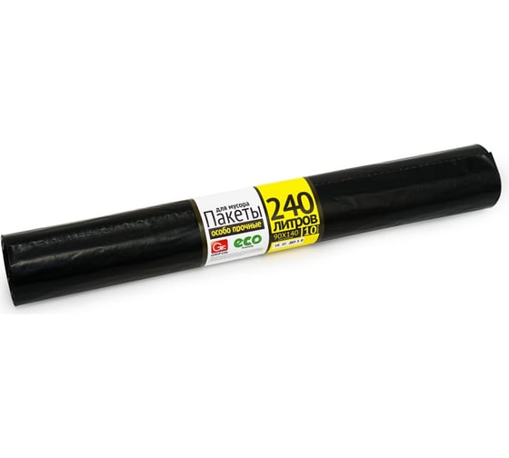 Мешки для мусора 240 л, 10 шт в рулоне GRIFON 101-037