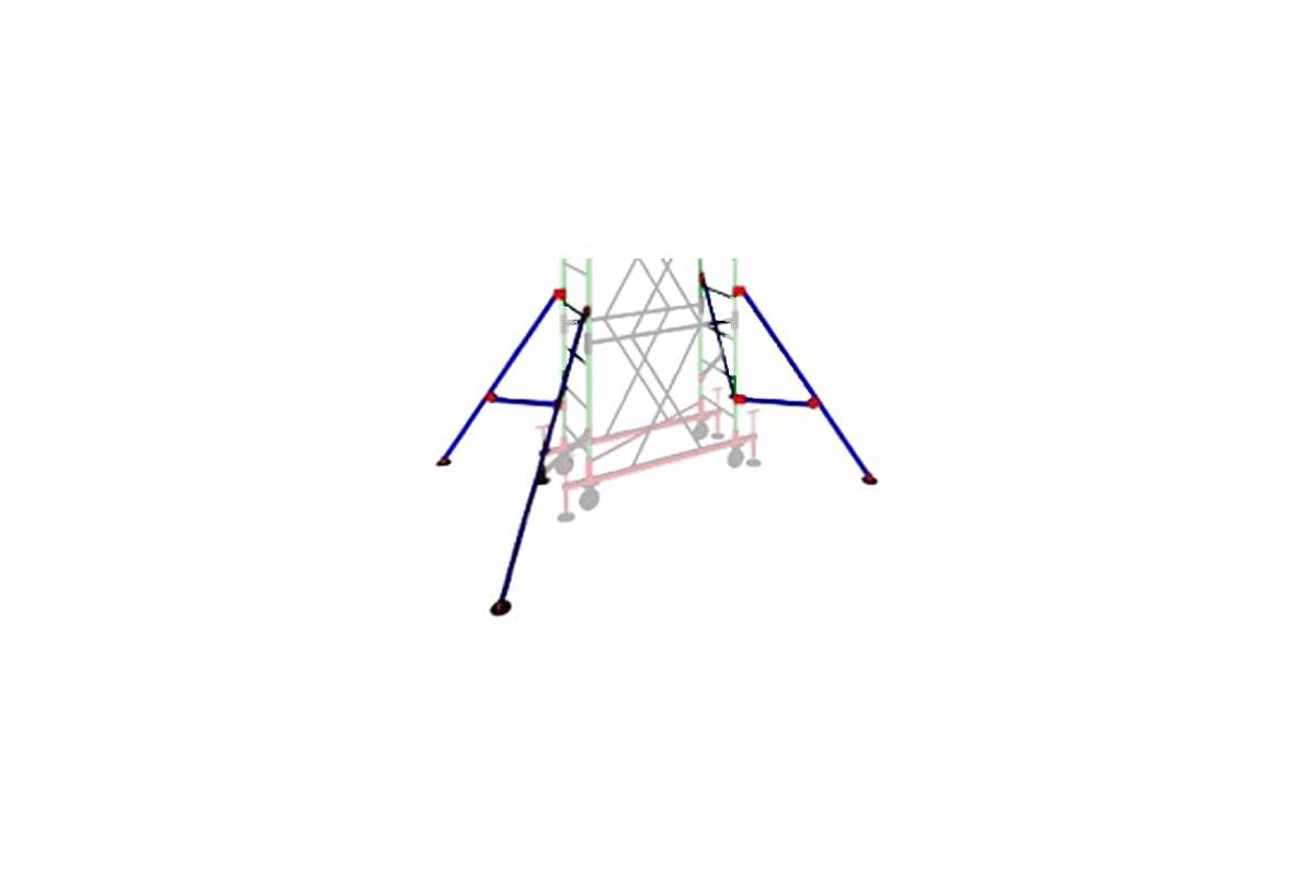 Опоры-стабилизаторы (4 шт) для вышек-тур МЕГА 431 - выгодная цена, отзывы,  характеристики, фото - купить в Москве и РФ