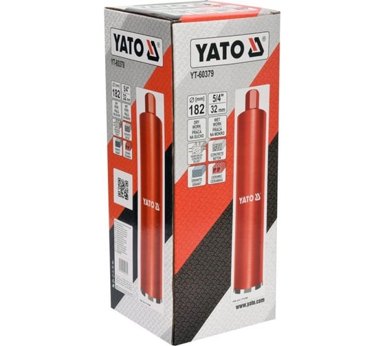Сверло корончатое алмазное 182 мм YATO YT-60379