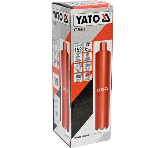 Сверло корончатое алмазное 152 мм YATO YT-60378