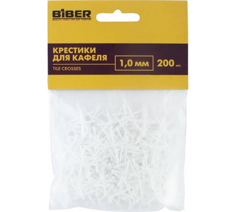 Крестики для кафеля 200 шт, 1 мм 55600 Biber тов-211618