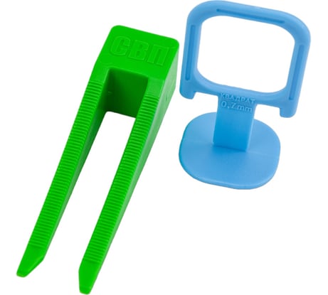 Зажим Квадрат 40 шт + Клин 40 шт, 0.7 мм, пакет 446-4040 DECOR 11608152