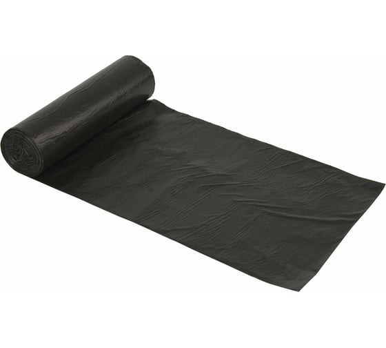 Мешки в рулоне для мусора стандарт 120 л, черные, 10 шт, ПНД, 17 мкм, 70x110 см ОФИСМАГ 601388