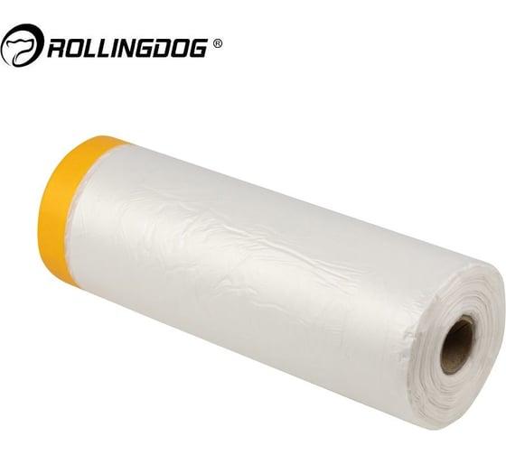 Пленка укрывная защитная с малярной лентой Washi Tape 1.5х30 м Rollingdog 80261