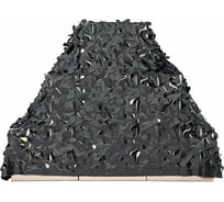 Декоративная маскировочная сеть S-образная 2500x1430 мм, оксфорд 240, чёрный Tplus T020838