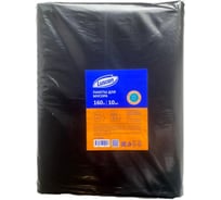 Мешки для мусора в упаковке (10 шт, 900х1200 мм, 160 л, 65 мкм, ПВД, черные) Luscan 1555883