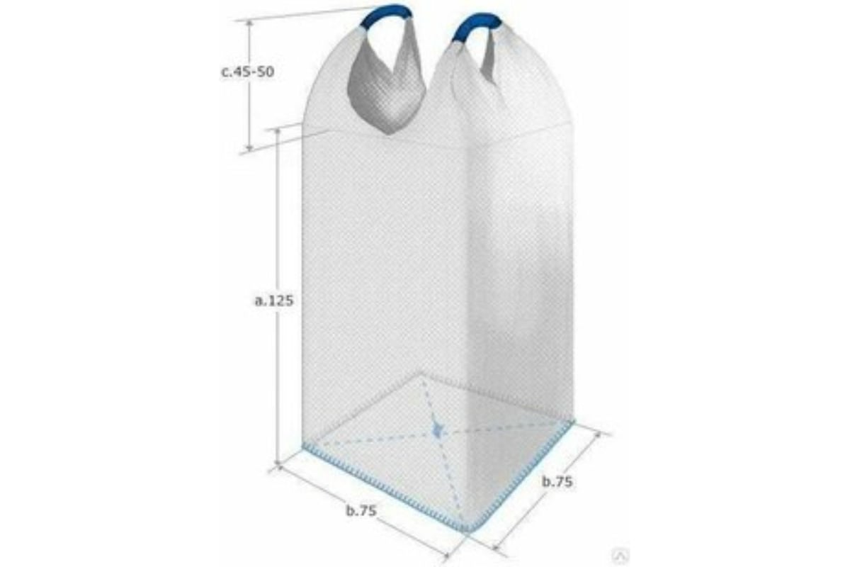Мягкий контейнер. Биг бэг двухстропный 75 х 75 х 125. Мешок Биг-бэг 75 75 125см 2-х стропный верх-открытый низ-глухой. Биг бэги 2 стропные. Биг-бэг 75х75х125, 2 стропы, верх открытый, низ глухой.