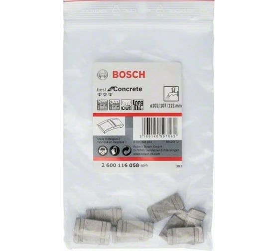 Набор сегментов Best for Concrete для коронок 102, 107, 112 мм Bosch 2600116058