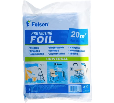 Ремонтная пленка Folsen 4x5м=20м2 голубая прозрачная 094500