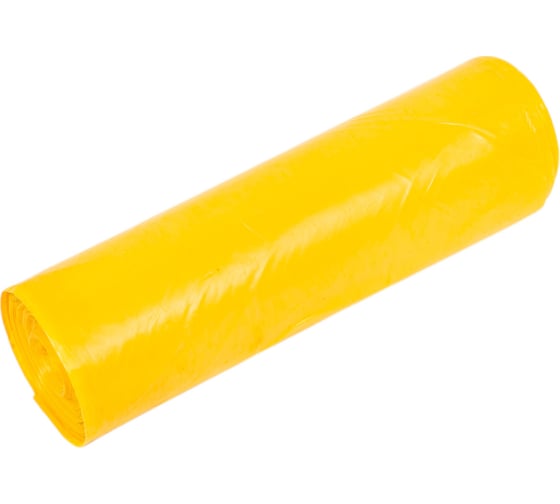 Мешки для мусора Fun Clean суперпрочные, 160 л, 10 шт., желтые, пвд 16571