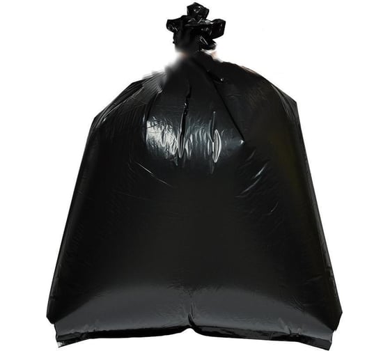 Мешки для мусора 480 л, черные, пвд, 65 мкм, в рулоне 5 шт, 130x170 см Luscan 1694303