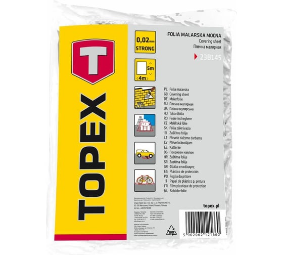 Укрывочная пленка TOPEX 23B175