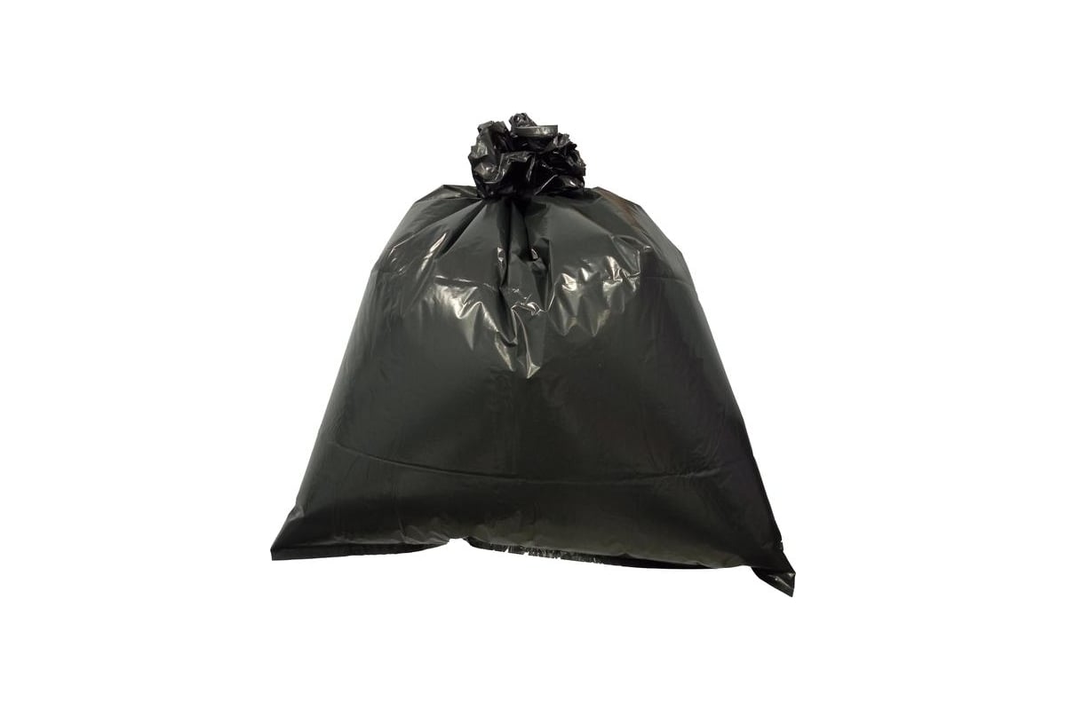 Мешки для мусора ПВД (120 л, 30 мкм,50 шт, черные, 100х68 см) ООО Комус ...