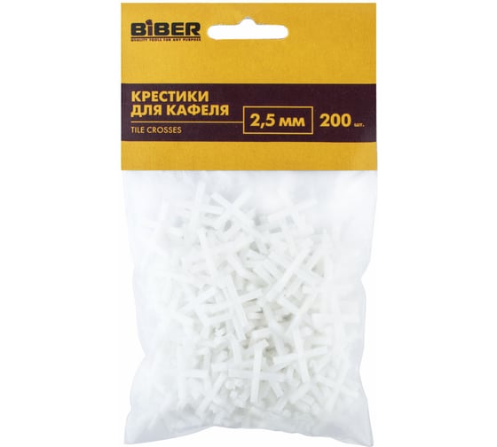 Крестики для кафеля (200 шт; 2.5 мм) Biber 55603 тов-080349
