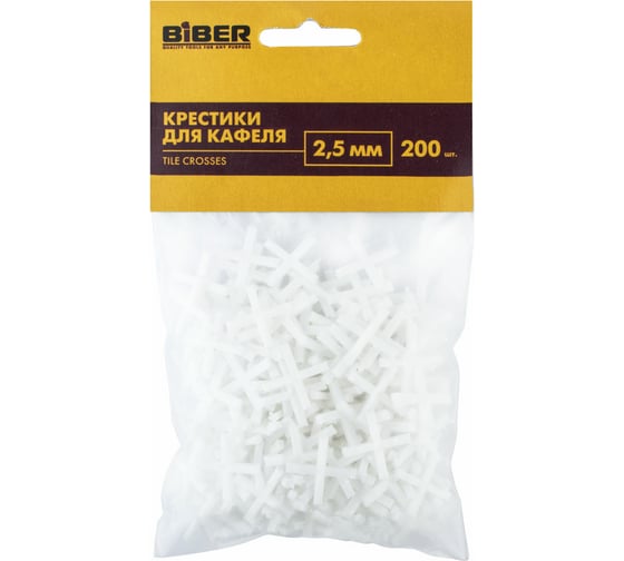 Крестики для кафеля (200 шт; 2.5 мм) Biber 55603 тов-080349