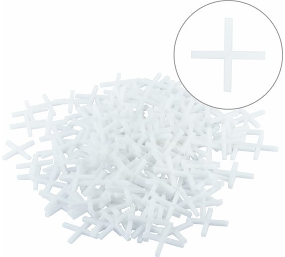 Крестики для кафеля (200 шт; 2 мм) Biber 55602 тов-080348