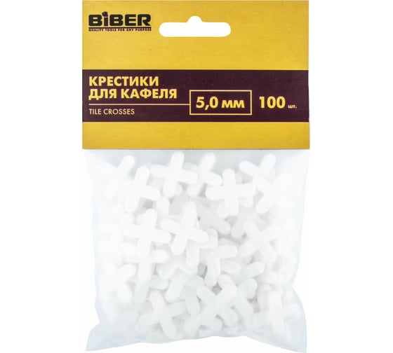 Крестики для кафеля (100 шт; 5 мм) Biber 55606 тов-080352